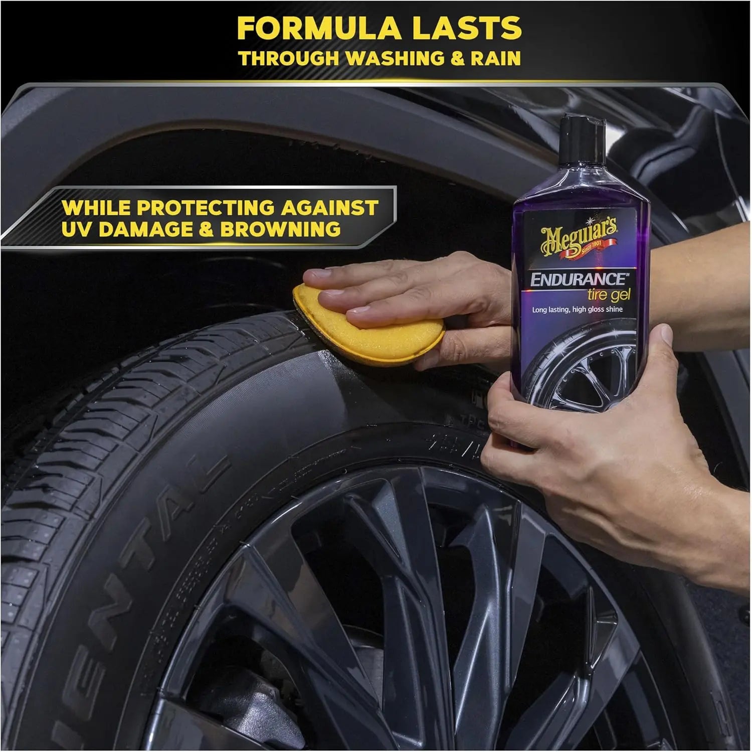 Meguiar’s Endurance High Gloss Tyre Gel (473ml) – Long Lasting Tyre Shine & UV Protection