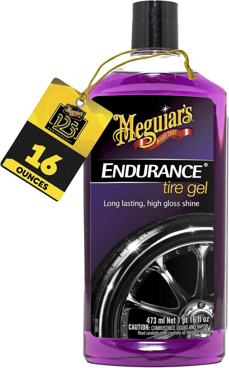 Meguiar’s Endurance High Gloss Tyre Gel (473ml) – Long Lasting Tyre Shine & UV Protection