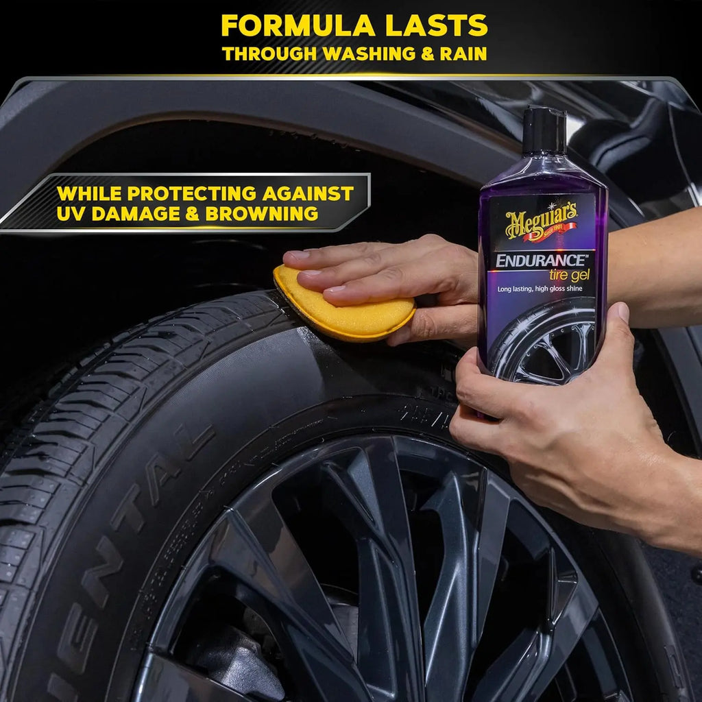 Meguiar’s Endurance High Gloss Tyre Gel (473ml) – Long Lasting Tyre Shine & UV Protection