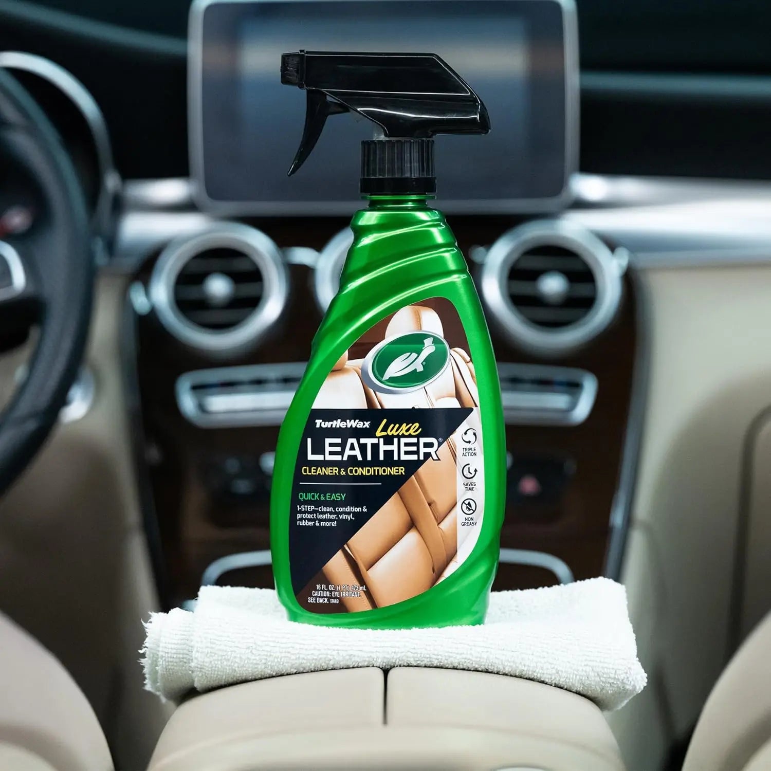 Turtle Wax Luxe Leather Cleaner & Conditioner – Deep Clean & Protection (473ml)