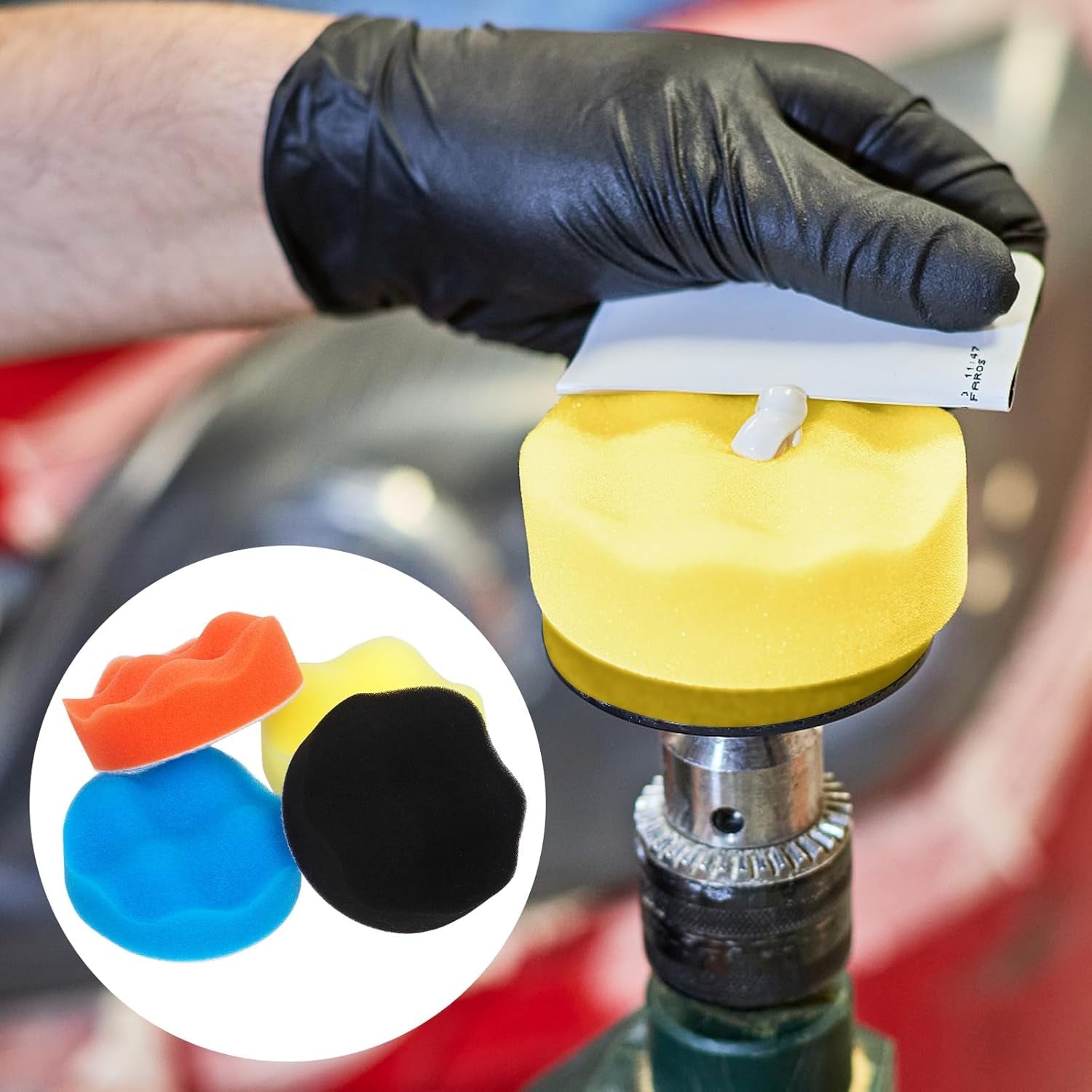Swpeet 11Pcs 3 Inch Foam Drill Polishing Pad Kit
