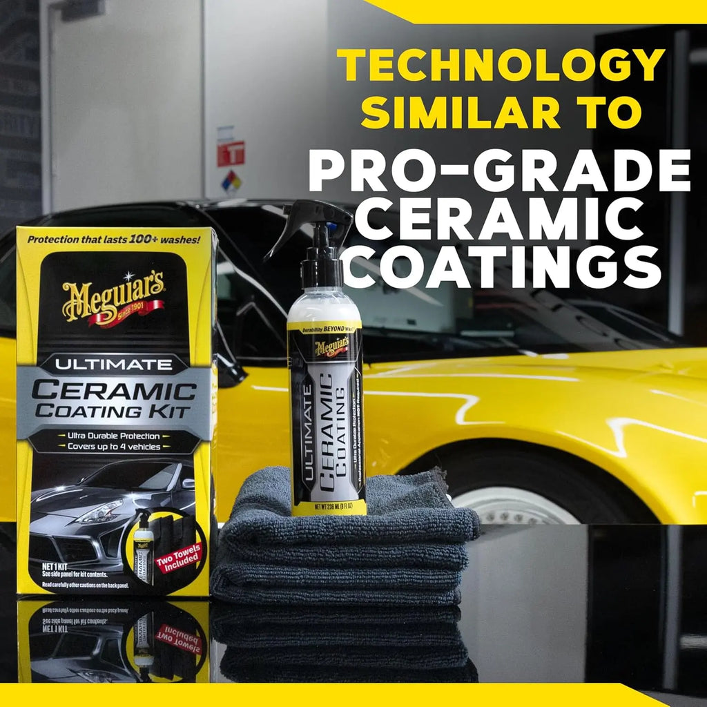 Meguiar’s Ultimate Ceramic Coating Kit – Easy Spray-On Ceramic Protection with High Gloss & Water Beading