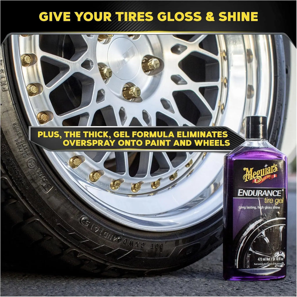 Meguiar’s Endurance High Gloss Tyre Gel (473ml) – Long Lasting Tyre Shine & UV Protection