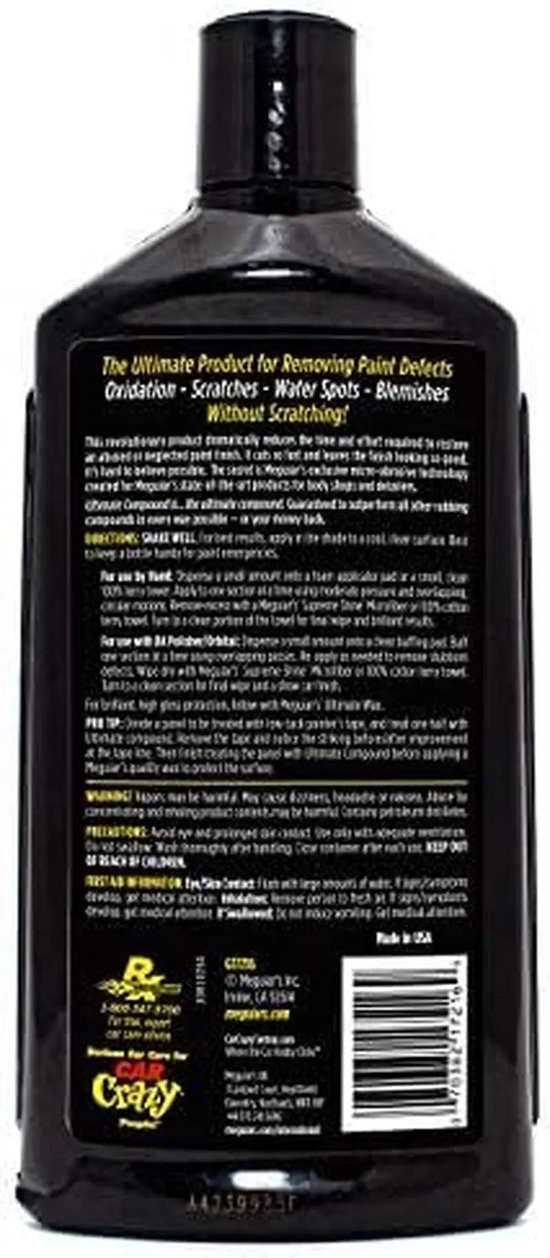 Meguiar'S Ultimate Polishing Compound, 450 Ml | Perfect Clarity Glass Polishing Compound | Micro-Abrasive Techlogy for Deep Cleaning | Professional Polishing and Finishing Compound