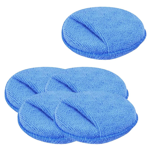 5-Pack Car Wax Applicator Pads, Microfiber Applicator Pad with Finger Pocket, Buffing & Polishing Pads for Car Cleaning and Fine Polishing